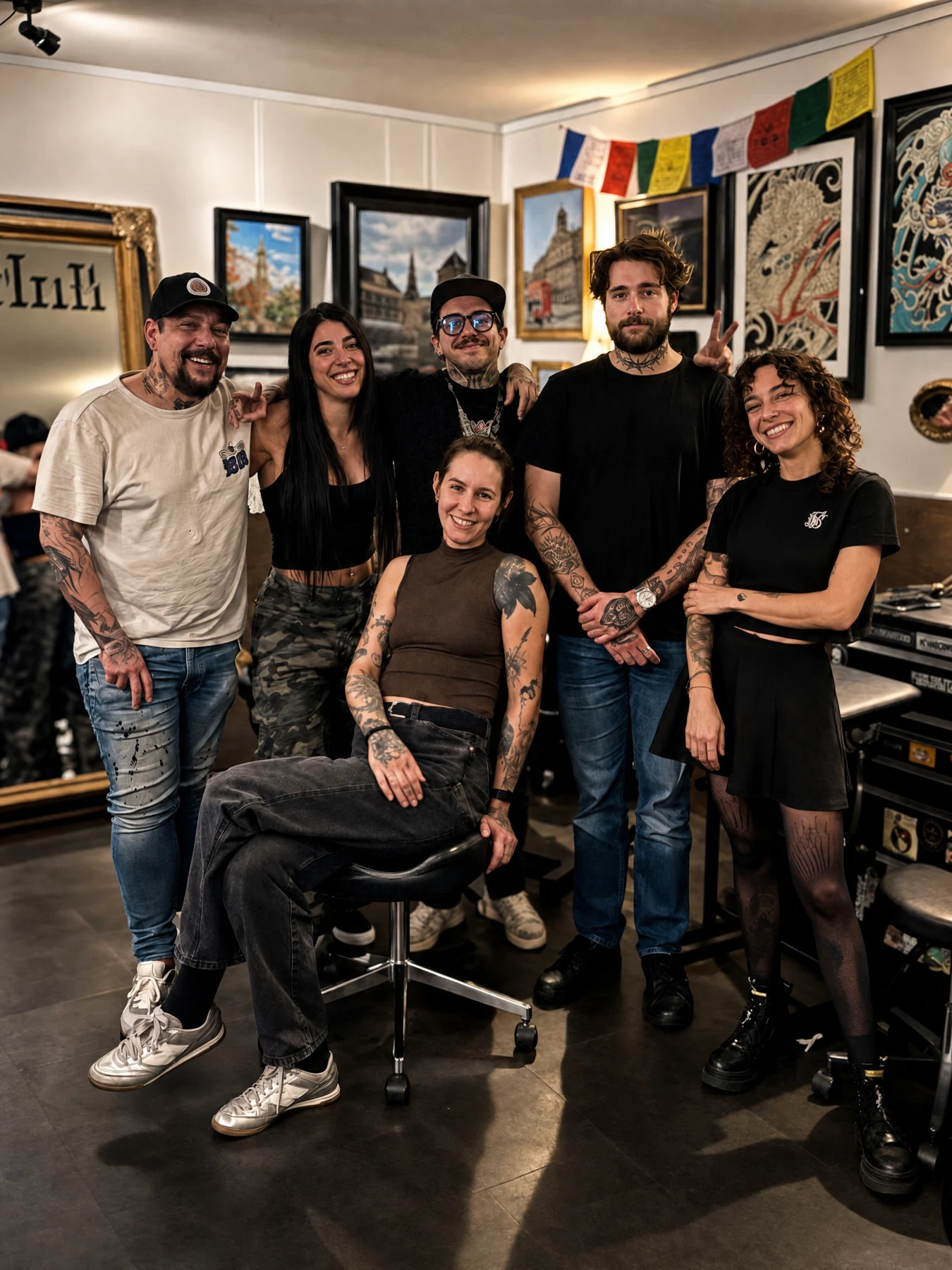The Motorink team inside the studio