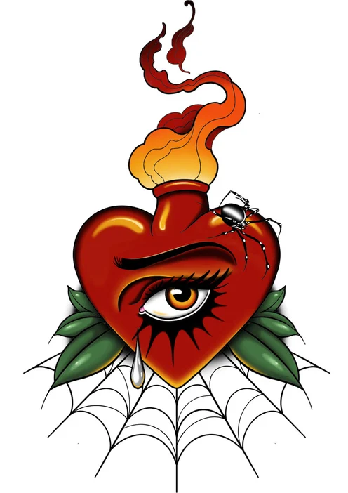 Neotraditional - colour - flash DAN-003, Motorink Amsterdam
