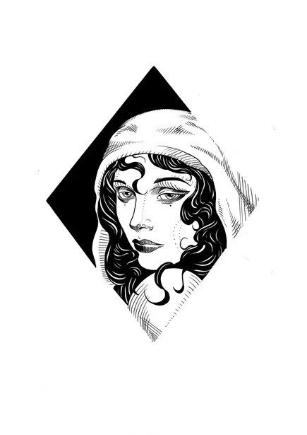 Blackwork - flash SUZ-012, Motorink Amsterdam