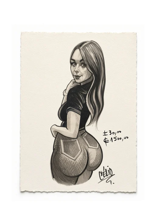 Pin-up girl - flash CEL-023, Motorink Amsterdam