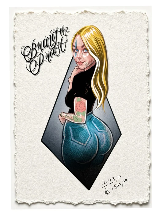 Pin-up girl - flash CEL-019, Motorink Amsterdam