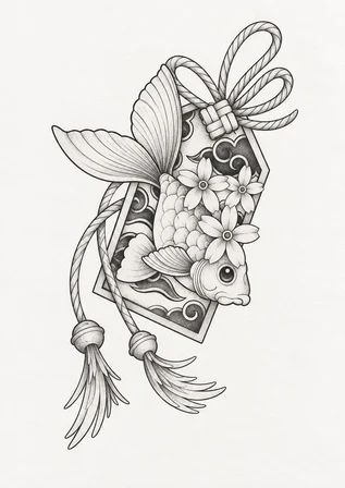 Fish - black & grey - flash SOP-002, Motorink Amsterdam