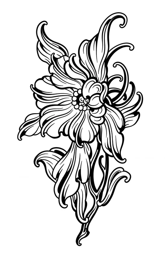 Blackwork illustration - flash GER-006, Motorink Amsterdam