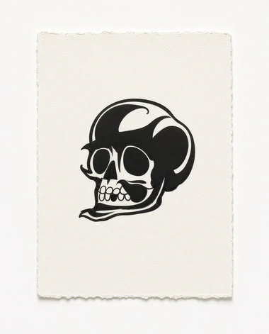 Traditional skull - flash CEL-002, Motorink Amsterdam