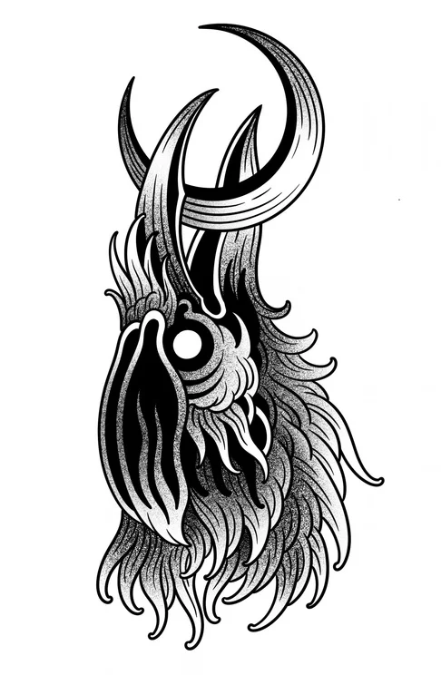 Blackwork illustration - flash GER-004, Motorink Amsterdam