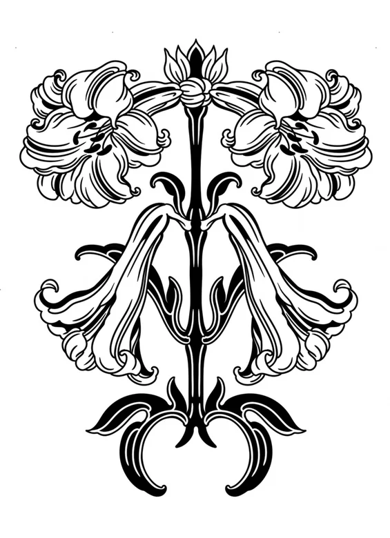 Blackwork illustration - flash GER-003, Motorink Amsterdam