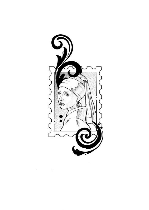Blackwork - flash SUZ-011, Motorink Amsterdam
