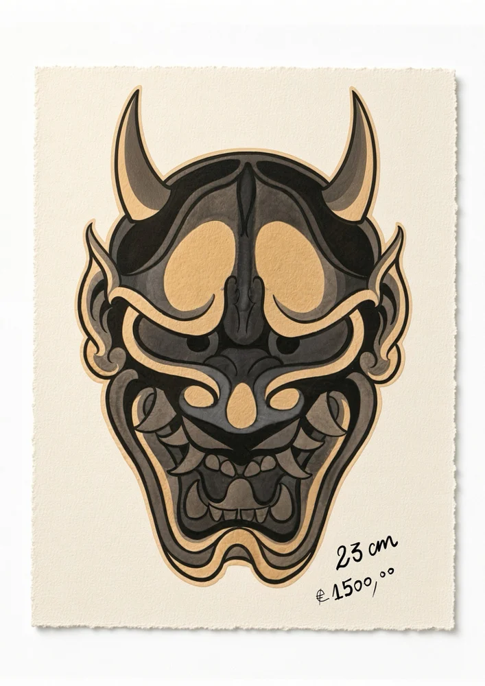 Hannya mask - flash CEL-026, Motorink Amsterdam