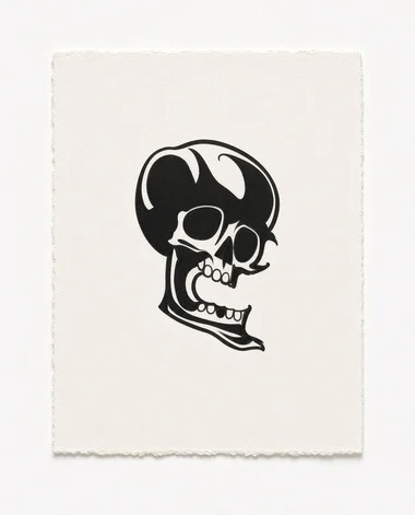 Traditional skull - flash CEL-001, Motorink Amsterdam