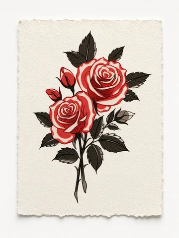 Traditional roses - flash CEL-007, Motorink Amsterdam